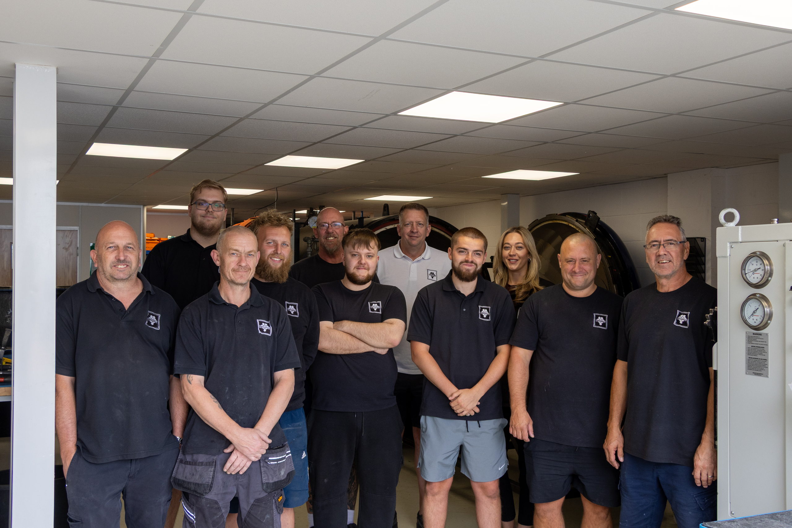 CF Composites team at the Kimbolton facility